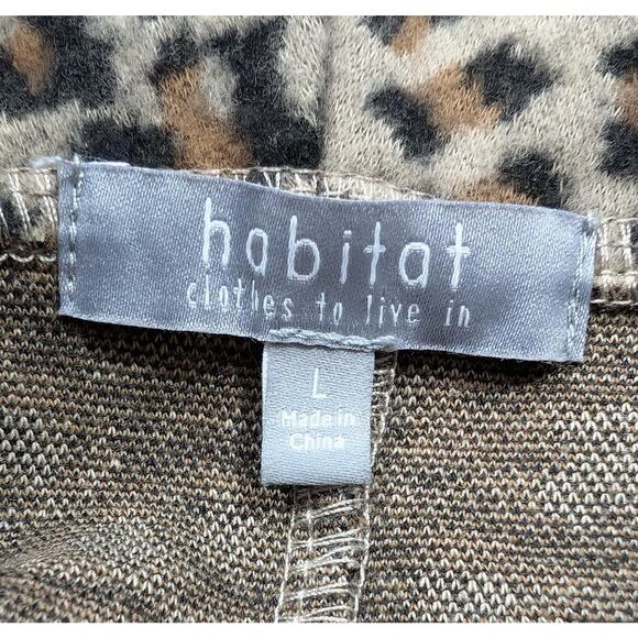 Habitat Clothes to Live In Poncho Animal Print Harvest Fleece Misses Size L New - Picture 6 of 8